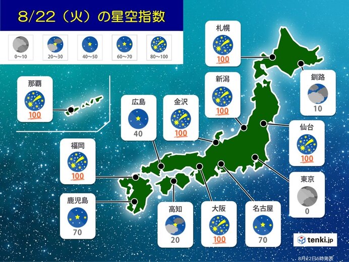 今夜　星空は見える?