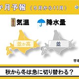 北海道の3か月予報　秋は気温が高めでも冬は平年並み?