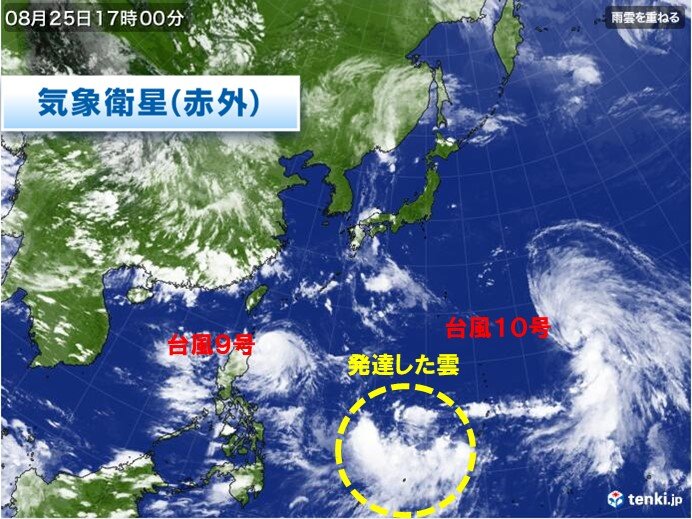 台風9号は発達し30日ごろ沖縄に接近の恐れ　台風10号北上　新たな熱帯擾乱発生か