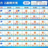 関東2週間　猛暑とゲリラ豪雨警戒　真夏日収束の兆しも　新たな熱帯低気圧の動向注意