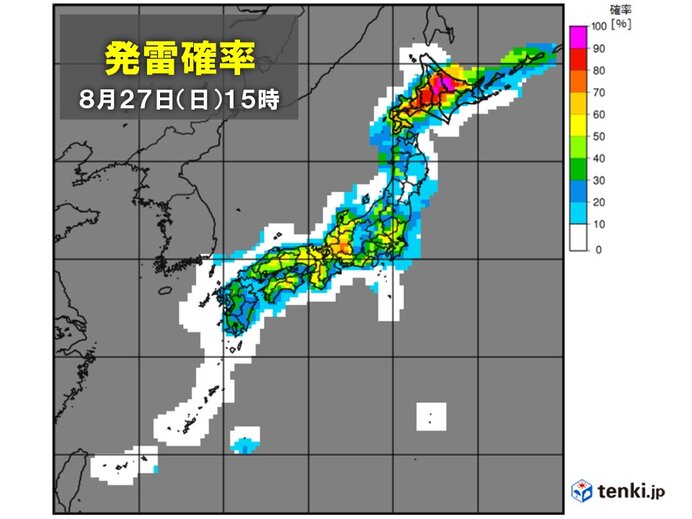 27日(日)　ゲリラ豪雨に注意