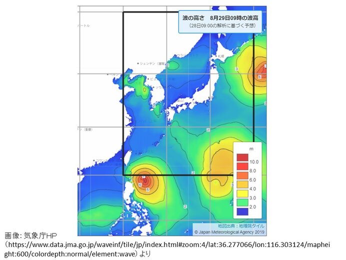 台風9号は南シナ海へ　台風10号は温帯低気圧に