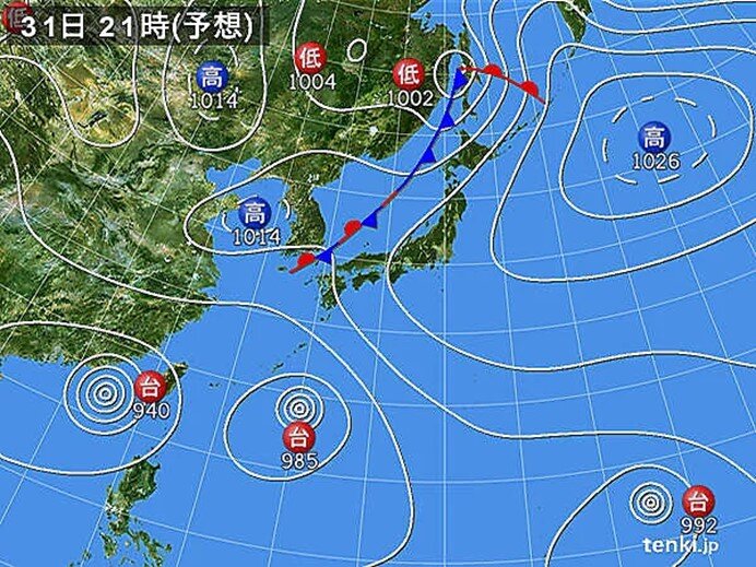 きょうの天気図