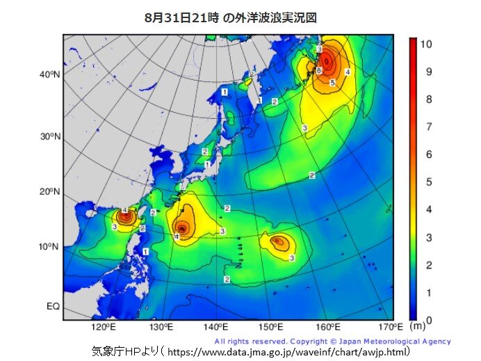南の海上に3つの台風　台風11号と台風12号の動向に注意