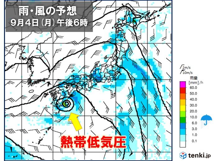 台風12号　熱帯低気圧に変わり　列島に接近