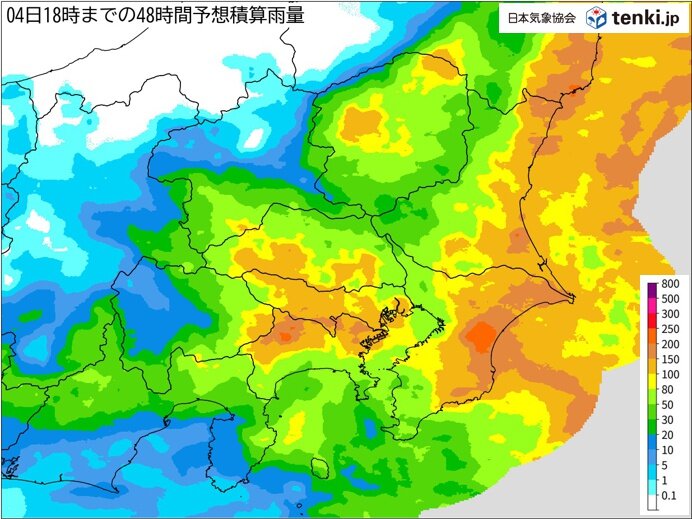 関東　あす3日夕方から大雨の可能性　台風12号は衰弱も湿った空気の流入強まる