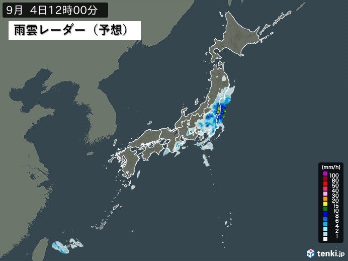 関東を中心に活発な雨雲　局地的に激しく降る