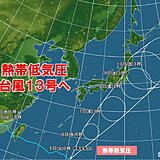 南の海上の熱帯低気圧　台風に発達へ　7日(木)から8日(金)　関東に接近か