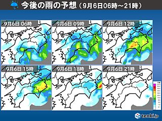 四国　あすは元台風12号の熱帯低気圧の影響で非常に激しい雨の恐れ