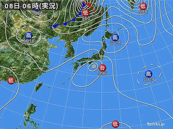 日中は残暑が続く