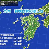 九州　朝晩の秋の涼しさは一時的　来週は蒸し暑さ戻り、不安定な天気