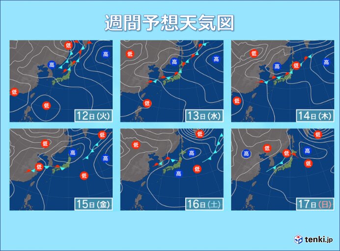 九州　11日は急な激しい雨・落雷に注意　今週は秋雨前線が現れ、不安定な天気に