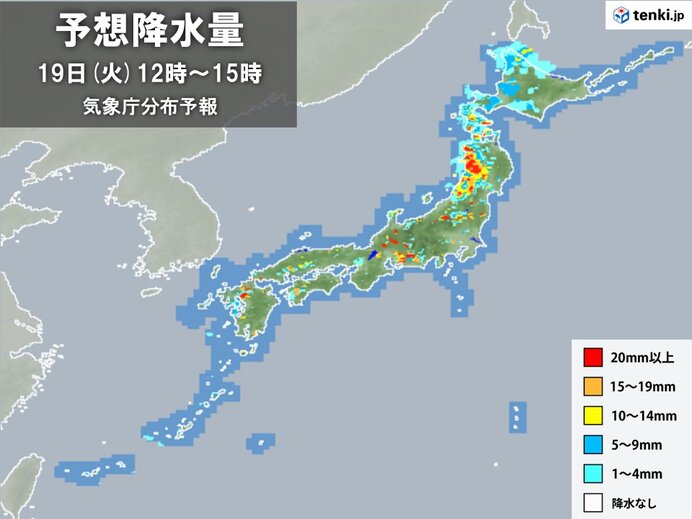 関東から九州は晴れても天気急変に注意