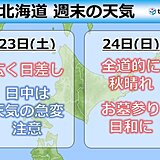 北海道の今週末の天気　お彼岸のお墓参り日和に　明日土曜日は急な雨に注意