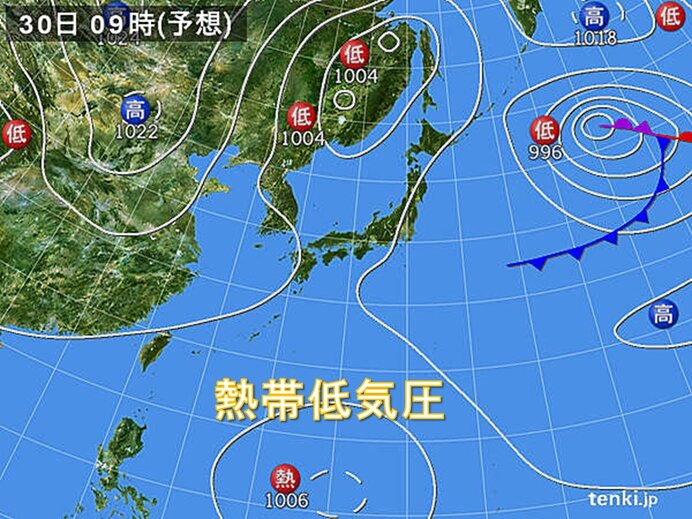熱帯低気圧発生か　10月も台風の発生に注意