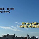 東海の週間予報　今週は秋が深まる　朝晩と日中の気温差に注意