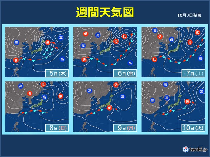 前半　北日本は雨や風が強まることも　寒気流入