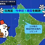 北海道　峠は銀世界!今季初の積雪を観測