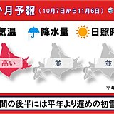 北海道の1か月予報　ゆっくりとだが確実に季節は進む