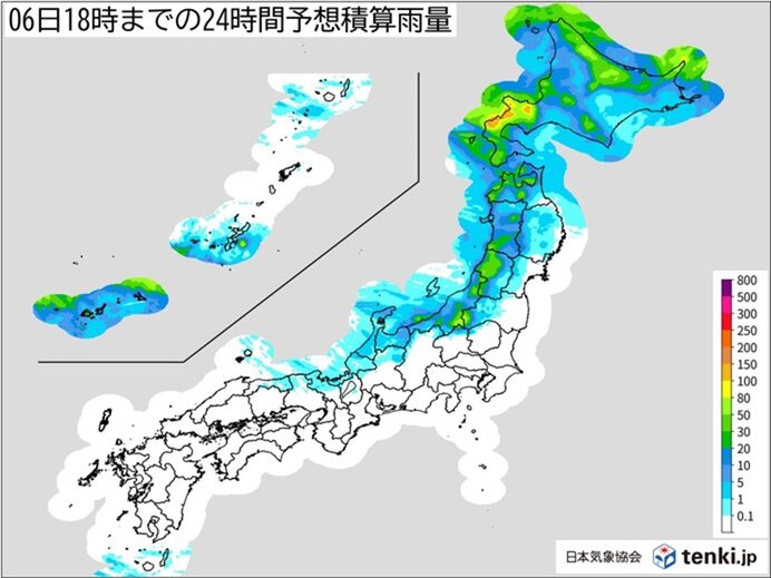 6日にかけて大雨にも警戒