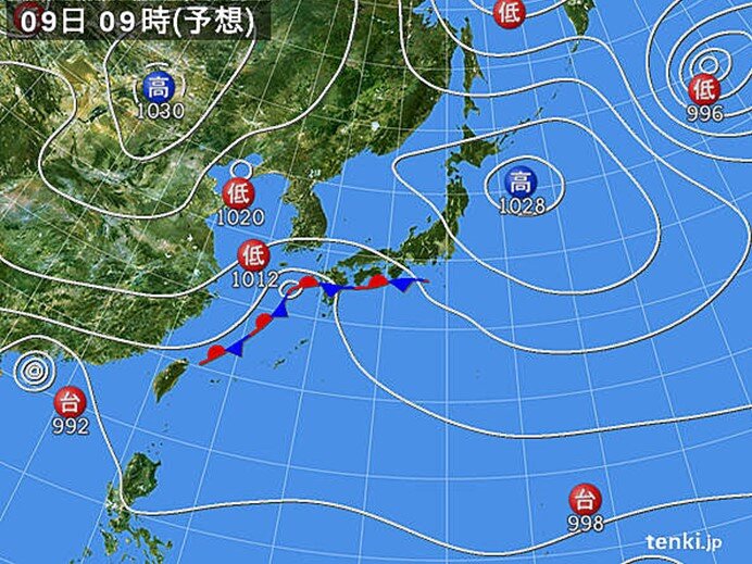 9日月曜日の天気と気温　外出日和が続きそう