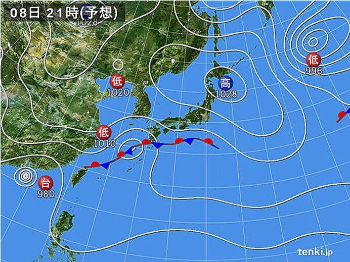 きょうの天気図