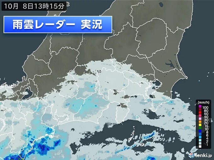 関東では予想より早く雨雲が接近　東京都心もまもなく雨　あす9日にかけて雨に注意