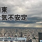 関東　活発な雨雲通過中　今夜遅くにかけて激しい雨・落雷・突風　都心も通り雨や雷雨