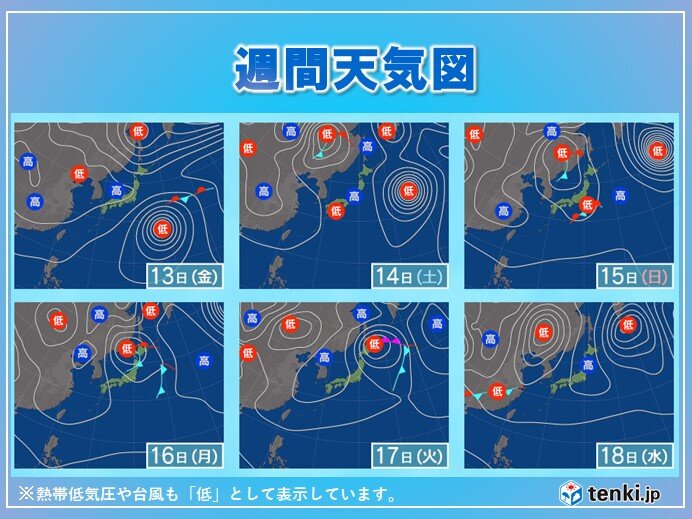 四国2週間天気　秋晴れの日多い　朝晩と日中の気温差が大きくなるため服装選びに注意