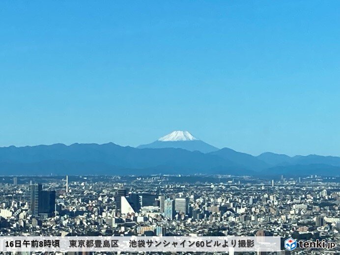 厚化粧をした富士山くっきり