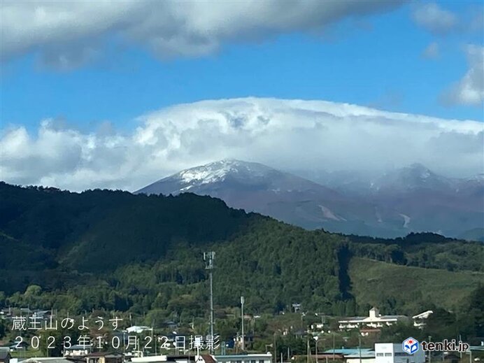 「初冠雪」　関東では今シーズン初めて