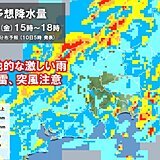 10日の関東　昼頃から雨でピークは夕方　沿岸部は激しい雨も　肌寒くなる