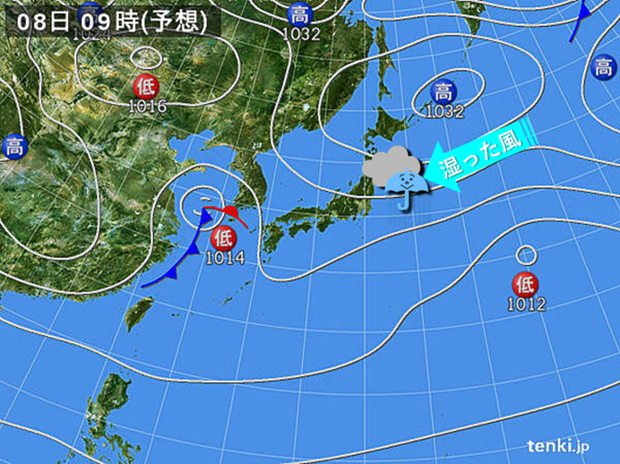 あす　太平洋側から雨