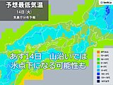 今週は天気も気温も変化大　あす14日は山沿いで今冬初めて氷点下になる可能性も