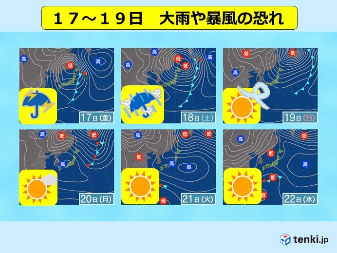 24-hour Weather Forecast for Hokkaido: Heavy Rain and Storms from 17th to 19th