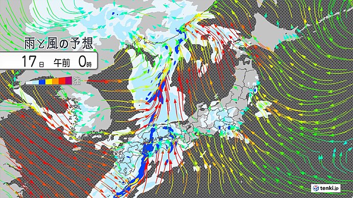 あす16日～週末　低気圧が急発達して列島通過　全国的に荒天のおそれ