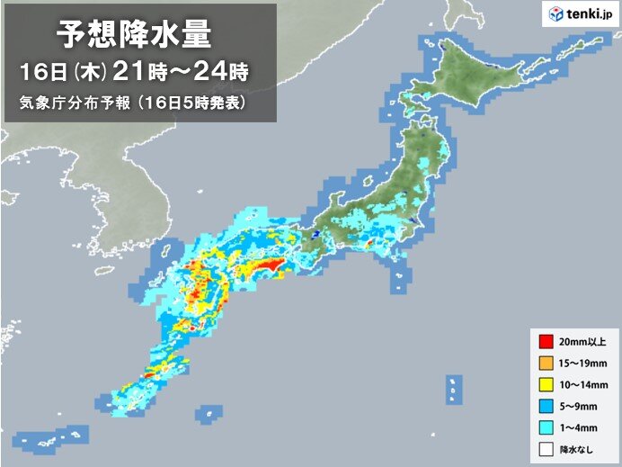 きょう16日　西から天気下り坂　夜は西日本で滝のような雨　関東は寒さ和らぐ