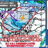 北陸　17日～週末は低気圧急発達で大荒れ　冬のミニ台風「ポーラーロウ」発生も