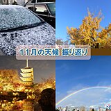 11月の天候まとめ　北日本～西日本で高温　日照は西日本や沖縄・奄美でかなり多い