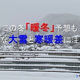 秋は過去の記録を大きく上回る高温　この冬も「暖冬」予想だが急な大雪と寒暖差に注意