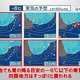 四国　季節外れの暖かさから一転、来週は今季一番の強い寒気で真冬の寒さ　雪への備え