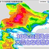 北海道　月曜日にかけて100センチ超の大雪や猛ふぶきの恐れ　交通障害に警戒