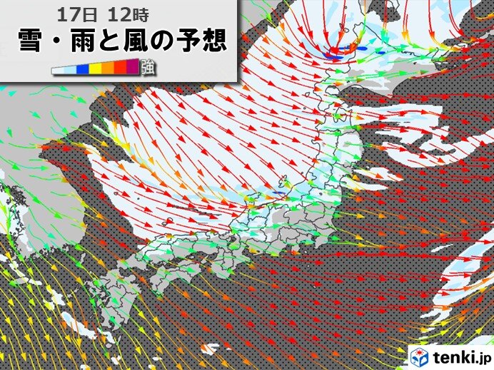 冬型の気圧配置　強まる