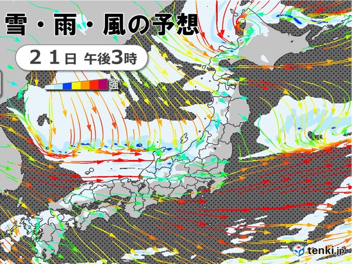 21日～23日　今季最強寒波やJPCZで警報級の大雪の恐れ　西日本で積雪も(気象予報士 吉田　友海)