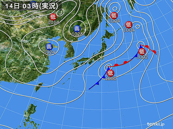 冬の天気分布　ようやく初雪も?