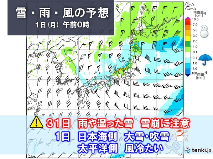 年越しは荒天の恐れ