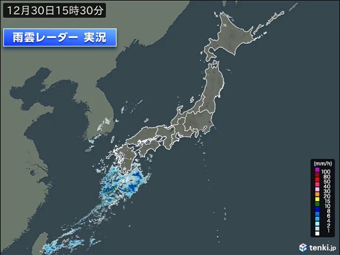 沖縄や奄美に雨雲　夜は雨エリア拡大　大晦日は全国的に雨や雪　落雷や突風に注意