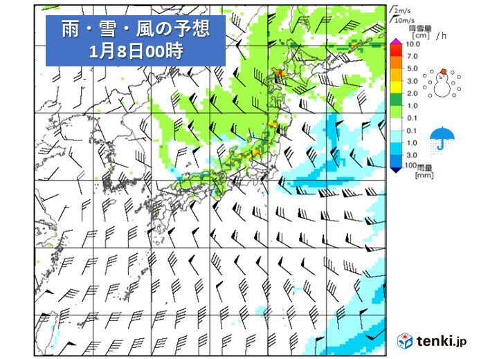 7日～10日の天気　7～8日は寒気が流れ込む　被災地でも雪