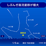 「しぶんぎ座流星群」今日ピーク　見頃は5日未明～明け方　広く晴れてチャンスあり