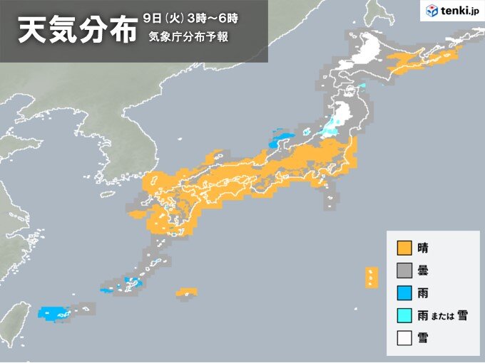 関東から西はチャンスあり　寒さ対策は万全に